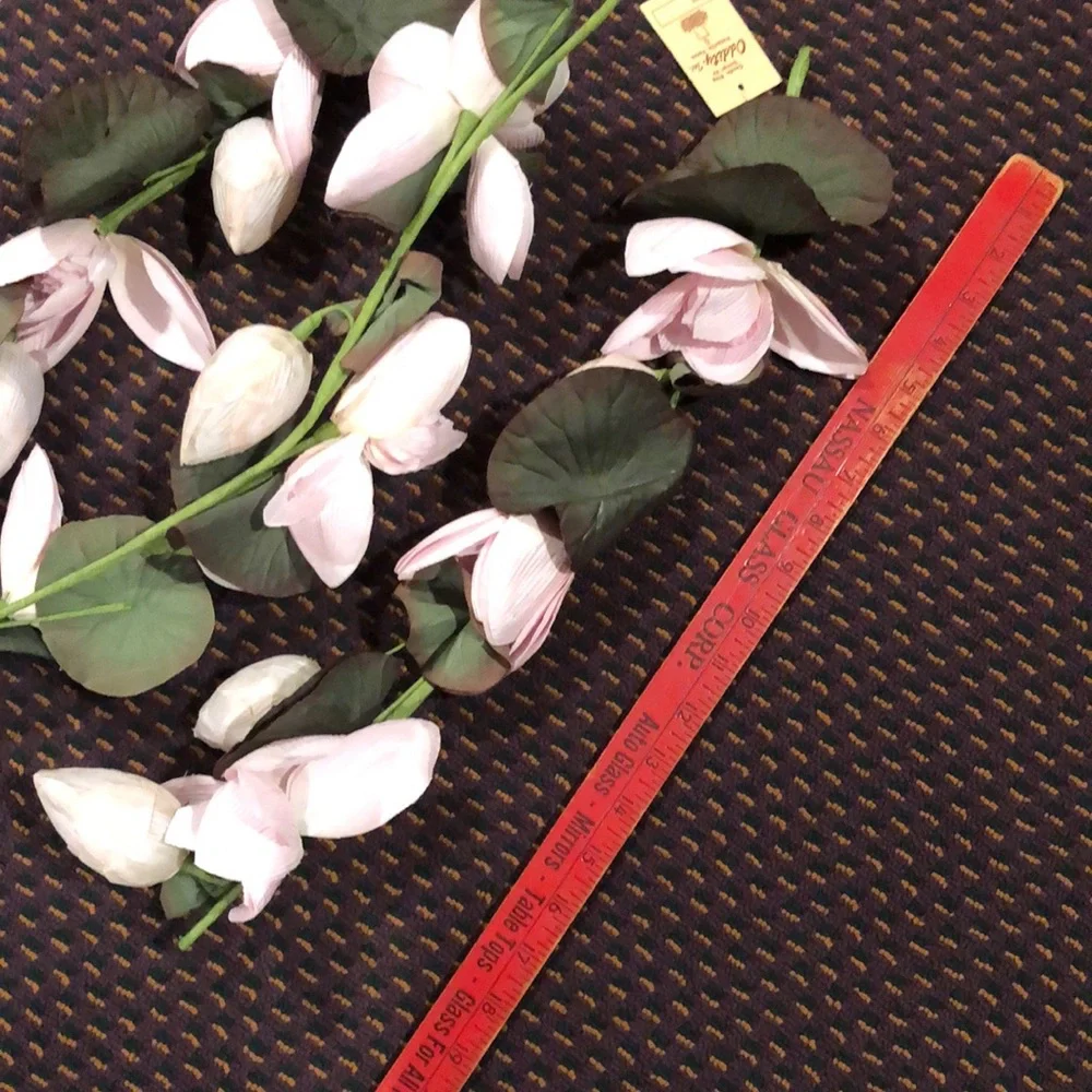 NWT. 3 - 21” pink floral stalks to wrap candle bottoms or centerpieces